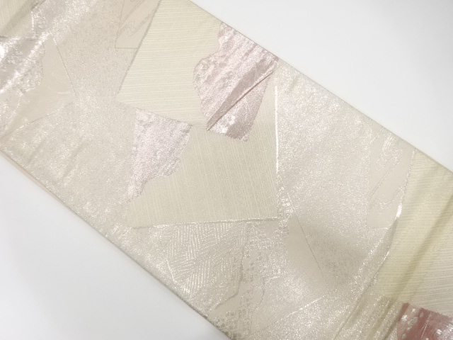 JAPANESE KIMONO / ANTIQUE FUKURO OBI / SILK / WOVEN FOILS & YOUNG PINE
